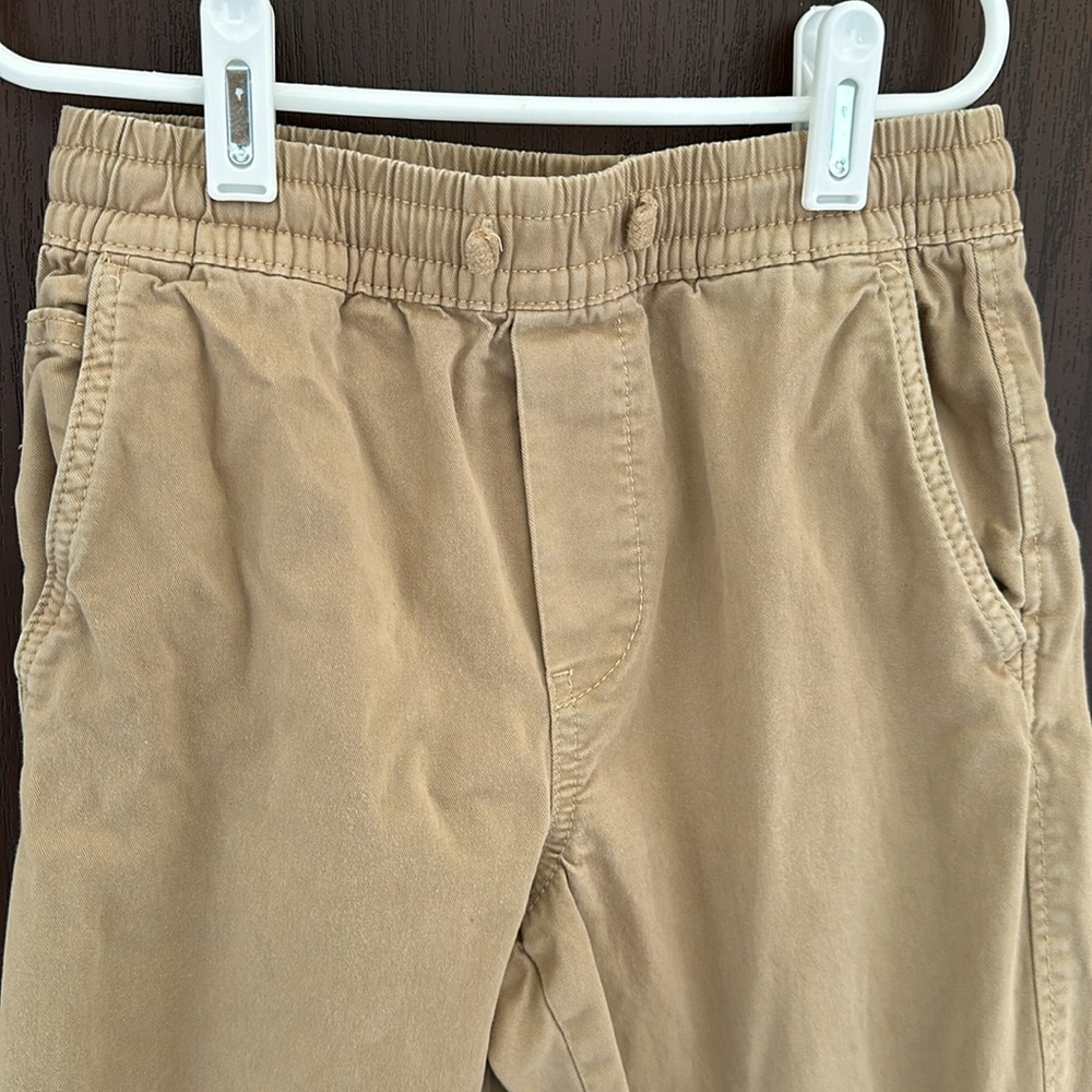 3/$25 Zara Boys Cargo Pants Size 9 Tan Elastic Waist Cotton Stretch - Picture 4 of 4
